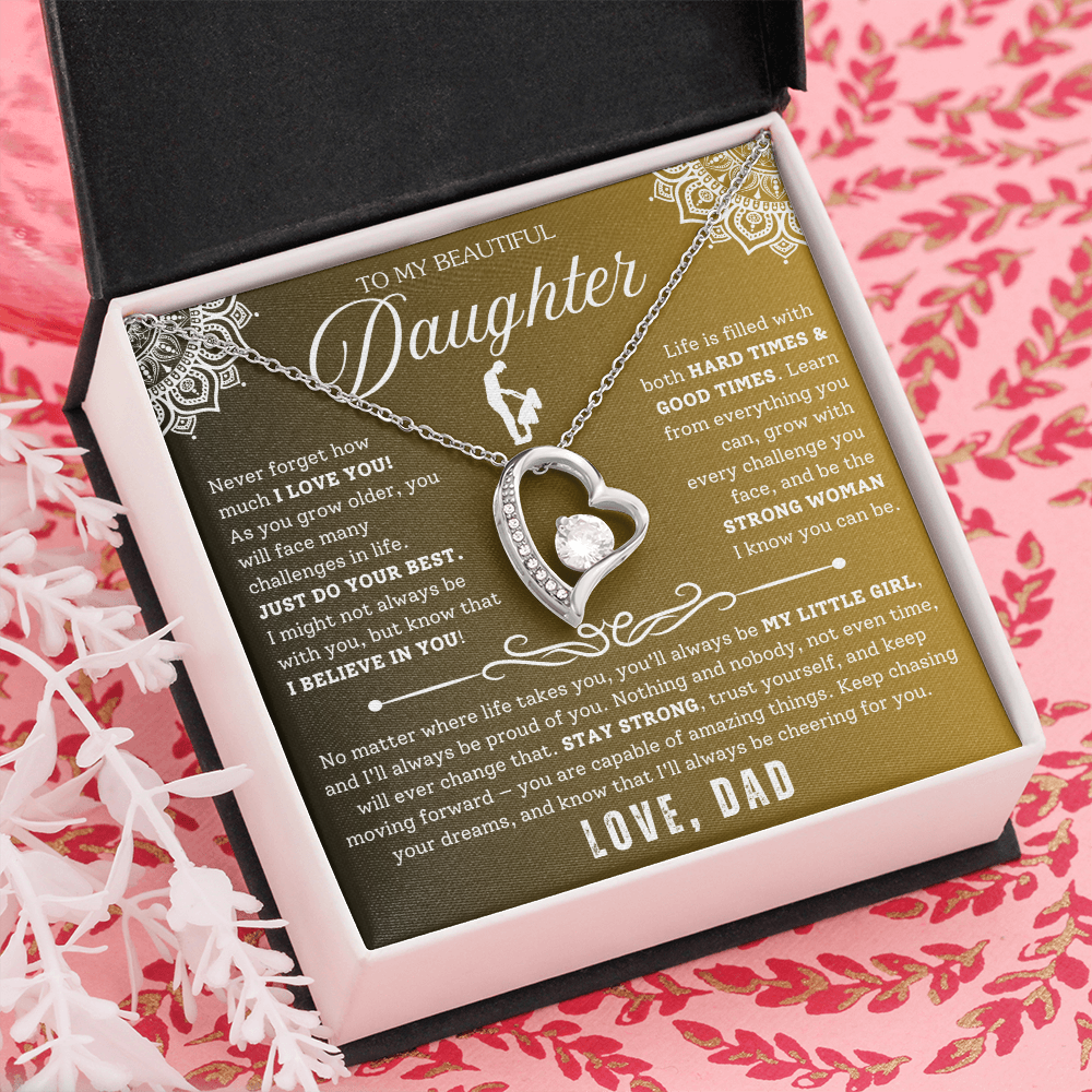To My Daughter - From Dad - Luxury Necklace Gift Set SS#25