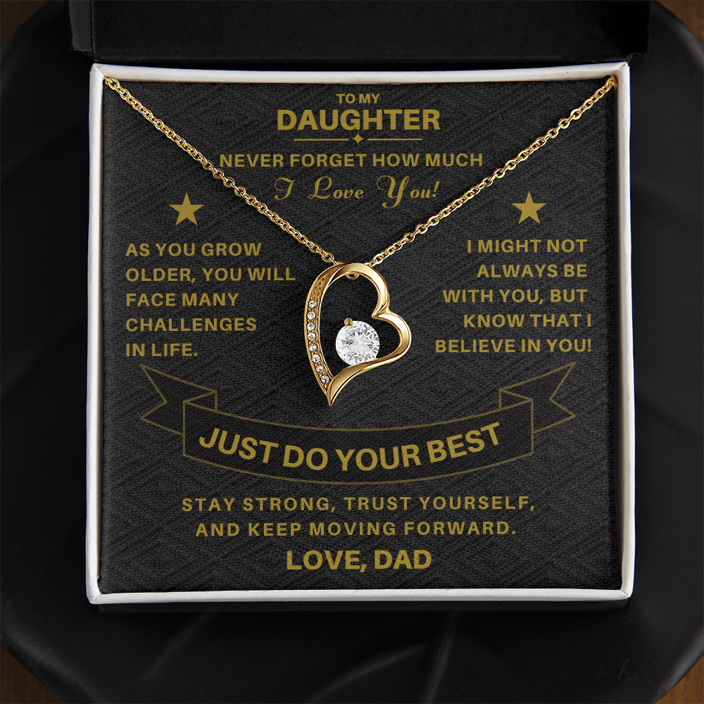 To My Daughter / From Dad Luxury Necklace Gift SS#0325