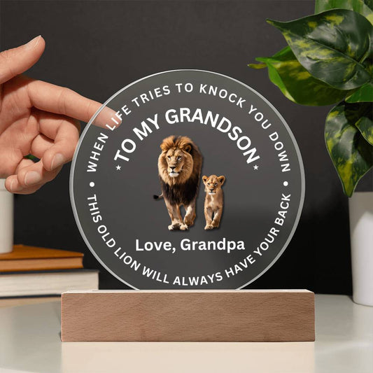 SPECIAL GRANDSON GIFT -   LED Acrylic Plaque - SO8494