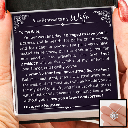 Love Knot Necklace - Vow Renewal