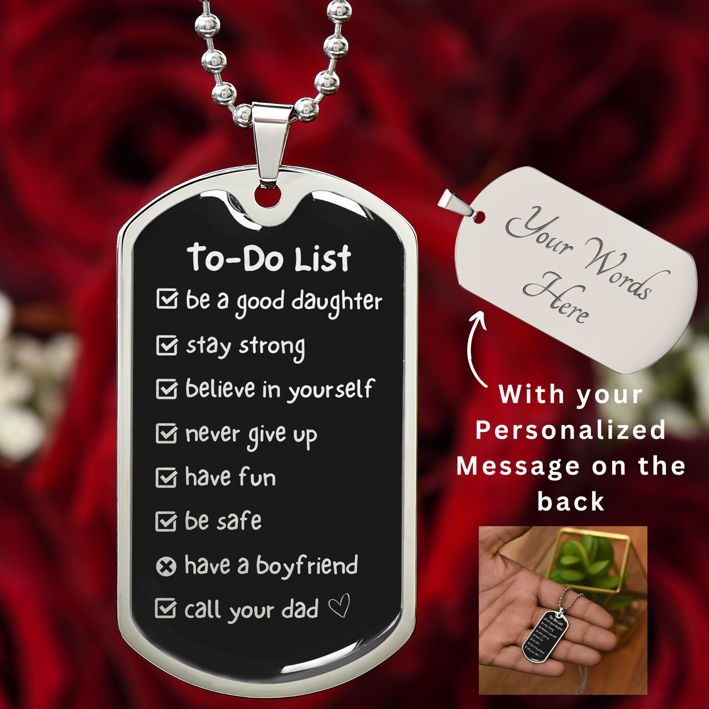 Gift For Daughter - To Do List Necklace