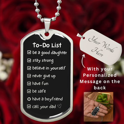 Gift For Daughter - To Do List Necklace