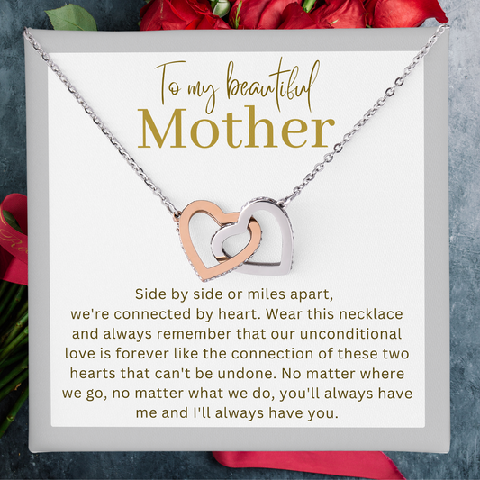 Gift For Your Mother - Interlocking Heart Necklace