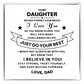 To My Daughter / From Dad Necklace Gift SS#0603