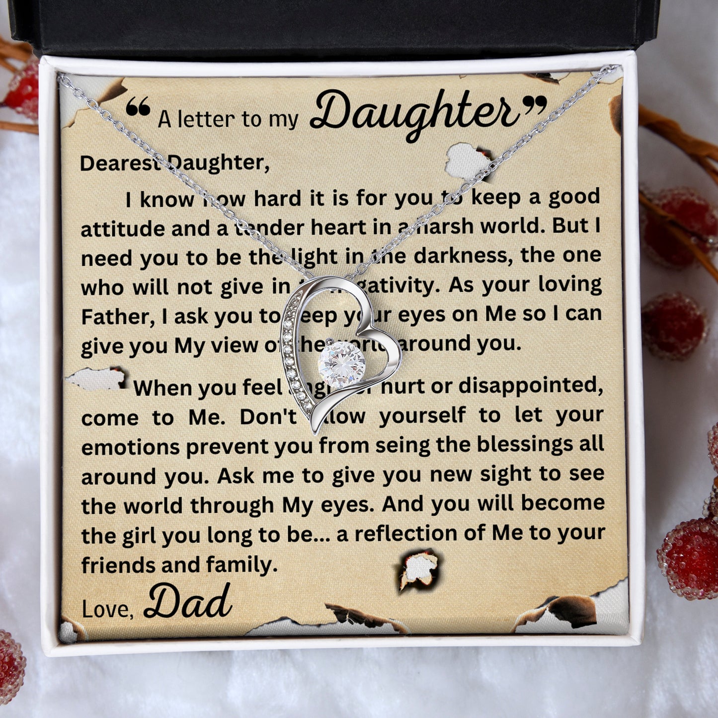 Forever Love Necklace - Letter to Daughter