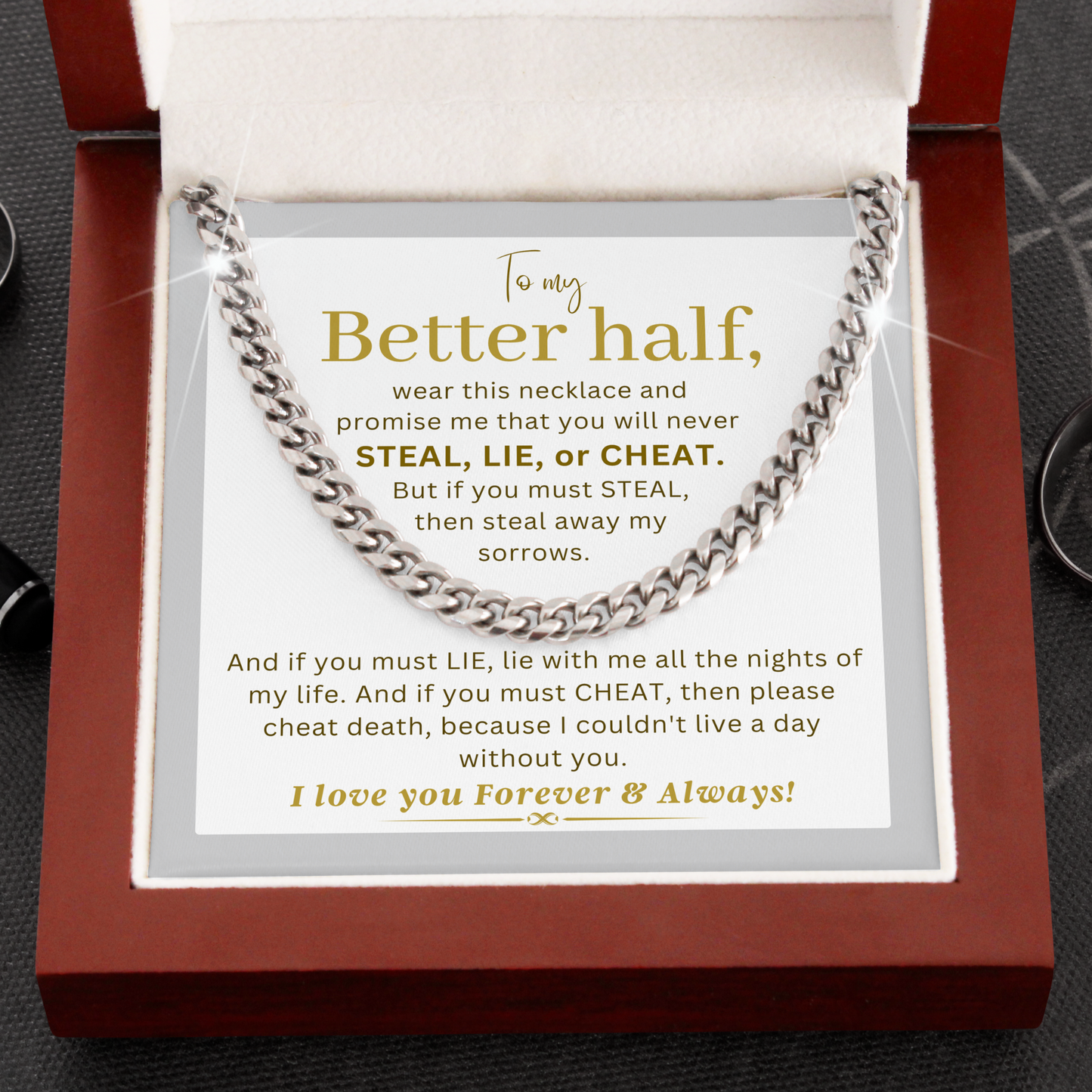 To my Better half - Promise necklace