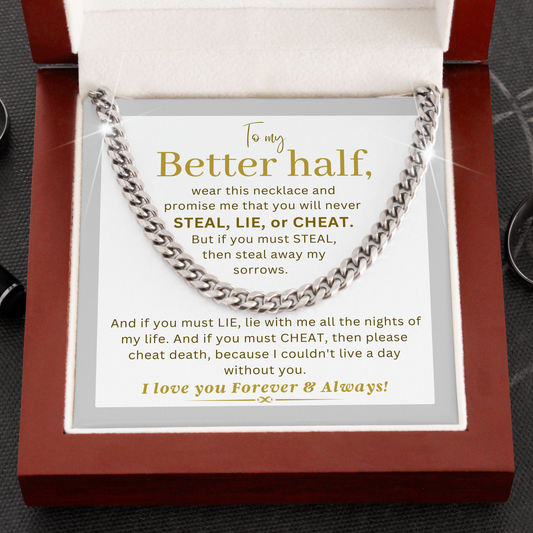 To my Better half - Promise necklace