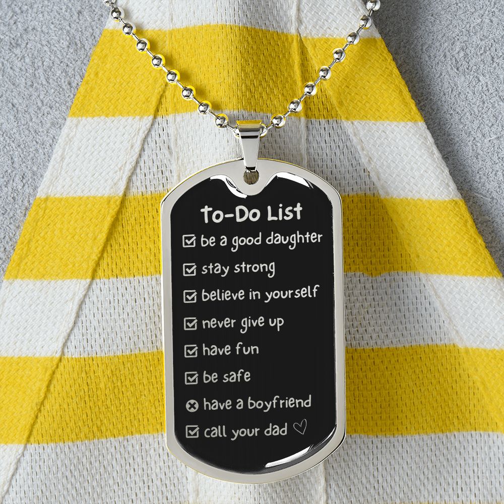 Gift For Daughter - To Do List Necklace