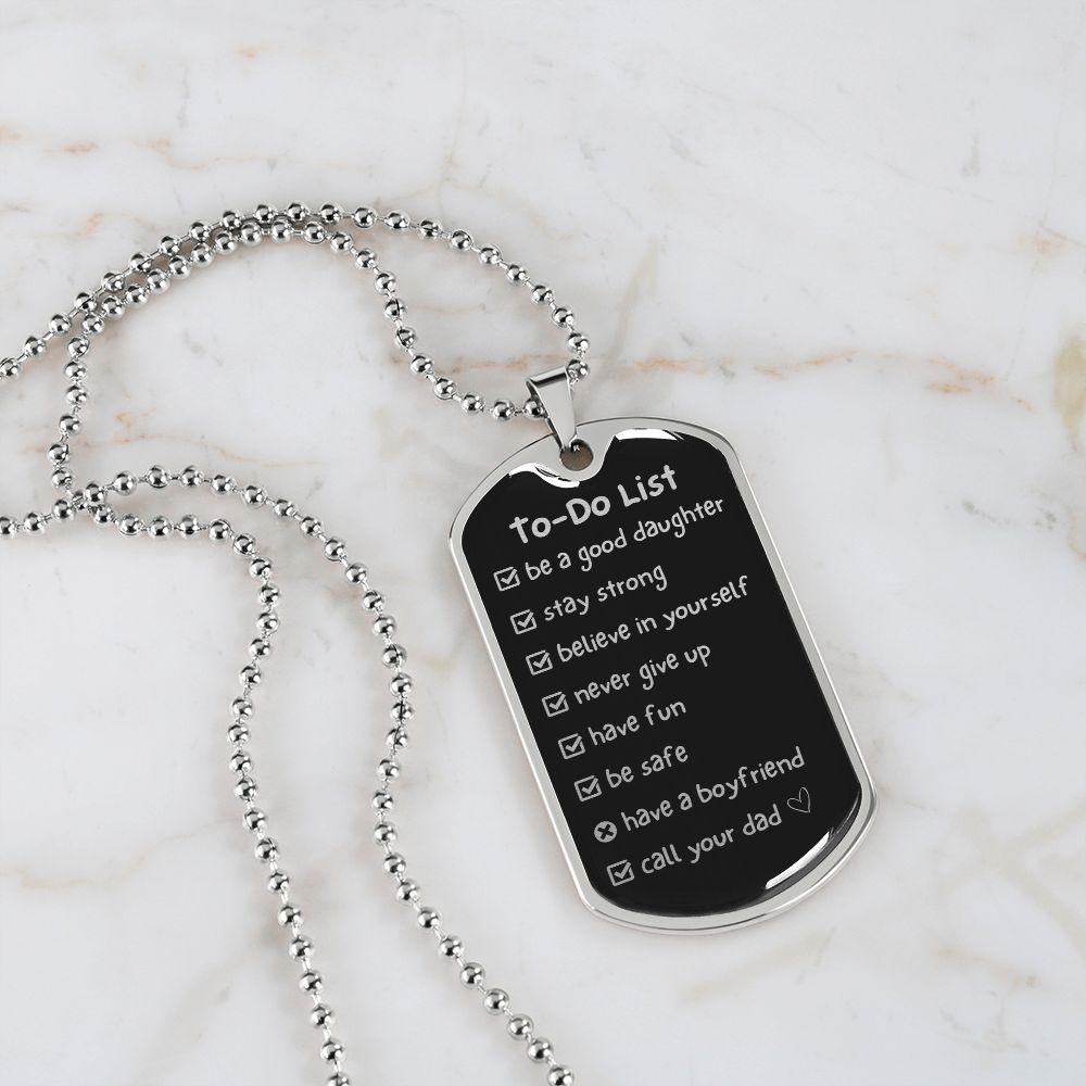 Gift For Daughter - To Do List Necklace