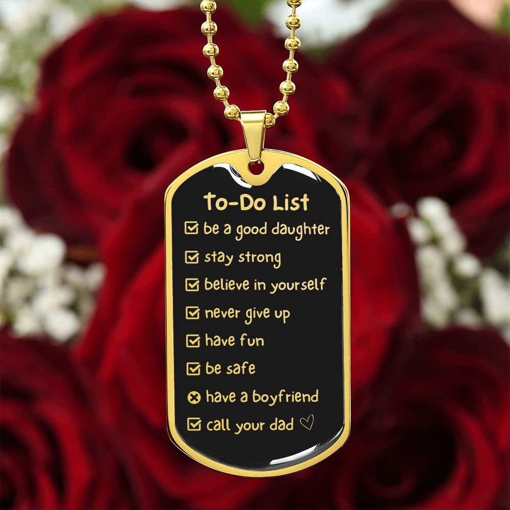 Gift For Daughter - To Do List Necklace
