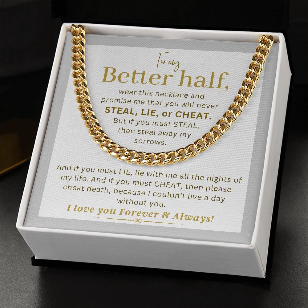 To my Better half - Promise necklace