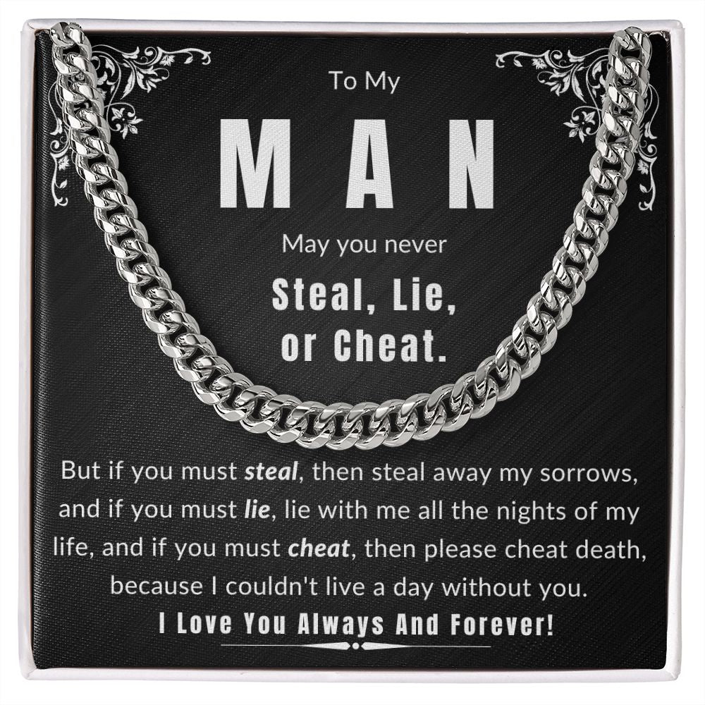 Cuban Link Necklace For Boyfriend / Husband