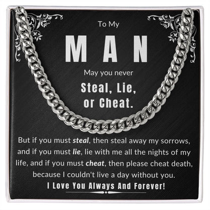 Cuban Link Necklace For Boyfriend / Husband