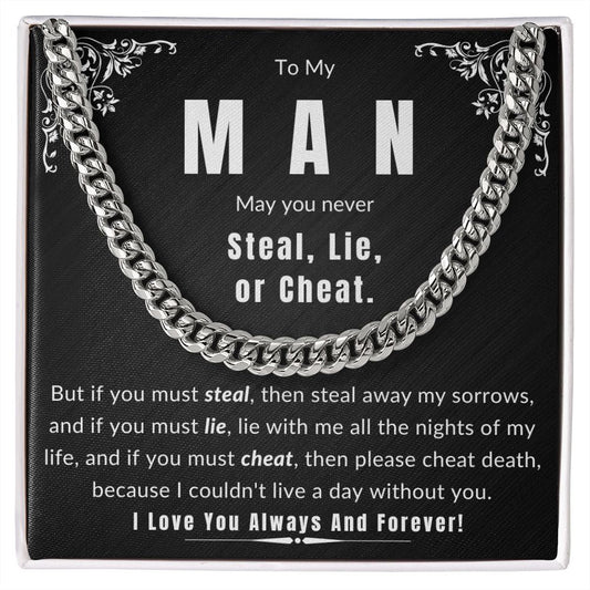 Cuban Link Necklace For Boyfriend / Husband