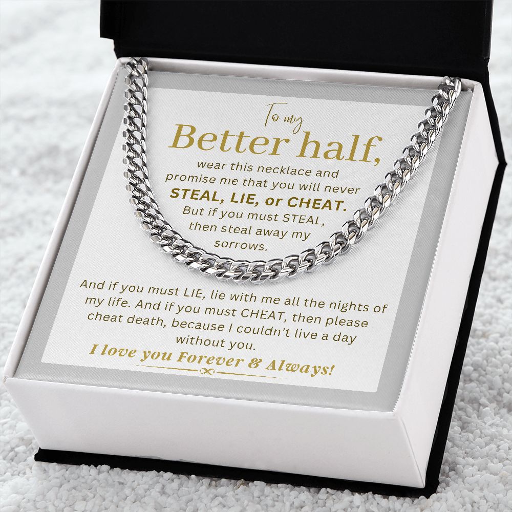 To my Better half - Promise necklace