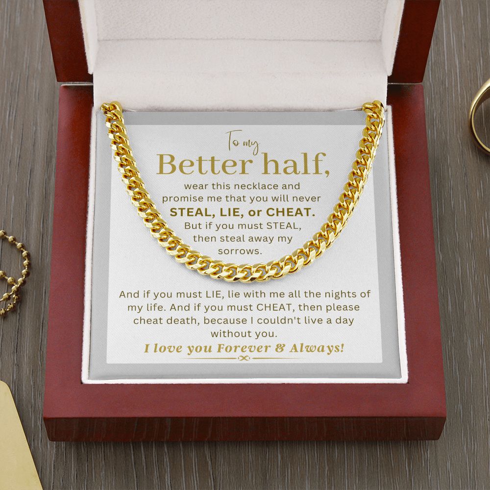 To my Better half - Promise necklace