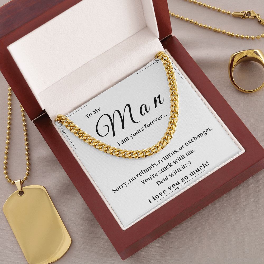 To My Man Luxury Cuban Necklace for Boyfriend/Husband