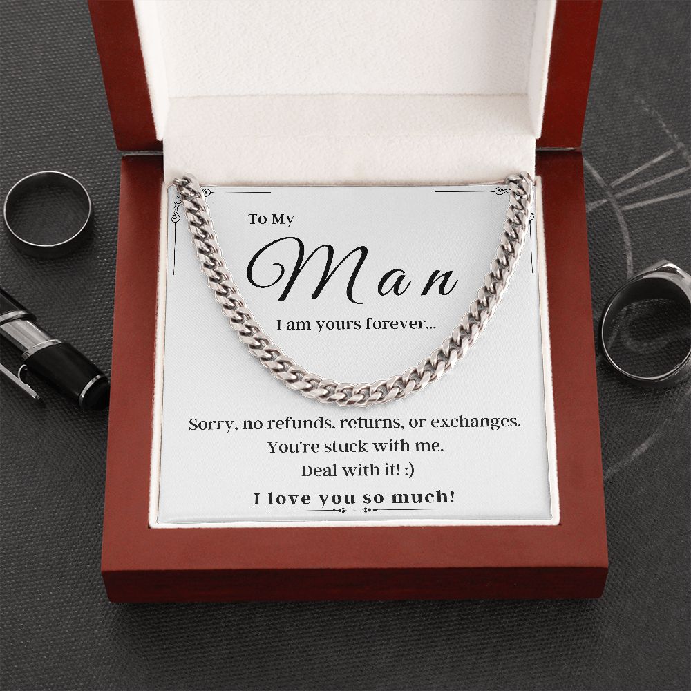 To My Man Luxury Cuban Necklace for Boyfriend/Husband