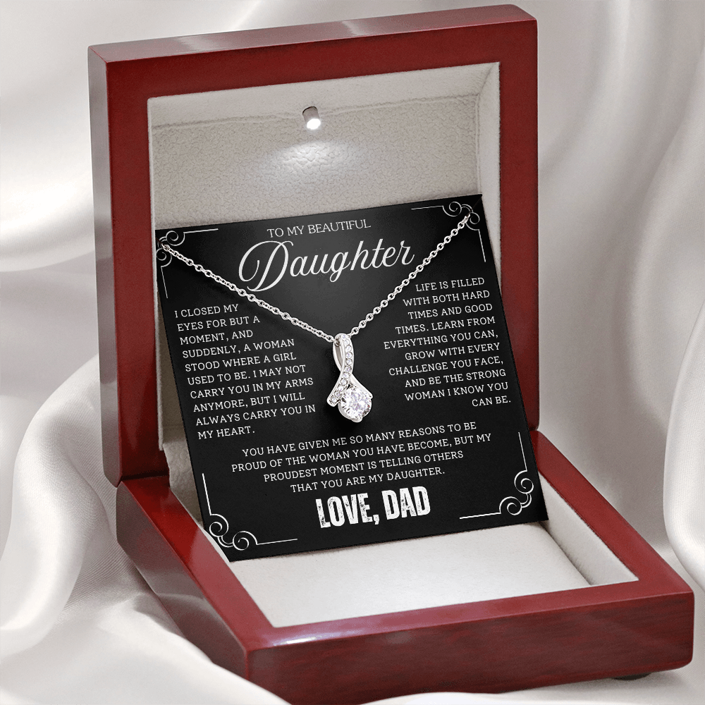 To My Daughter / From Dad - Luxury Alluring Beauty Necklace - SS#18