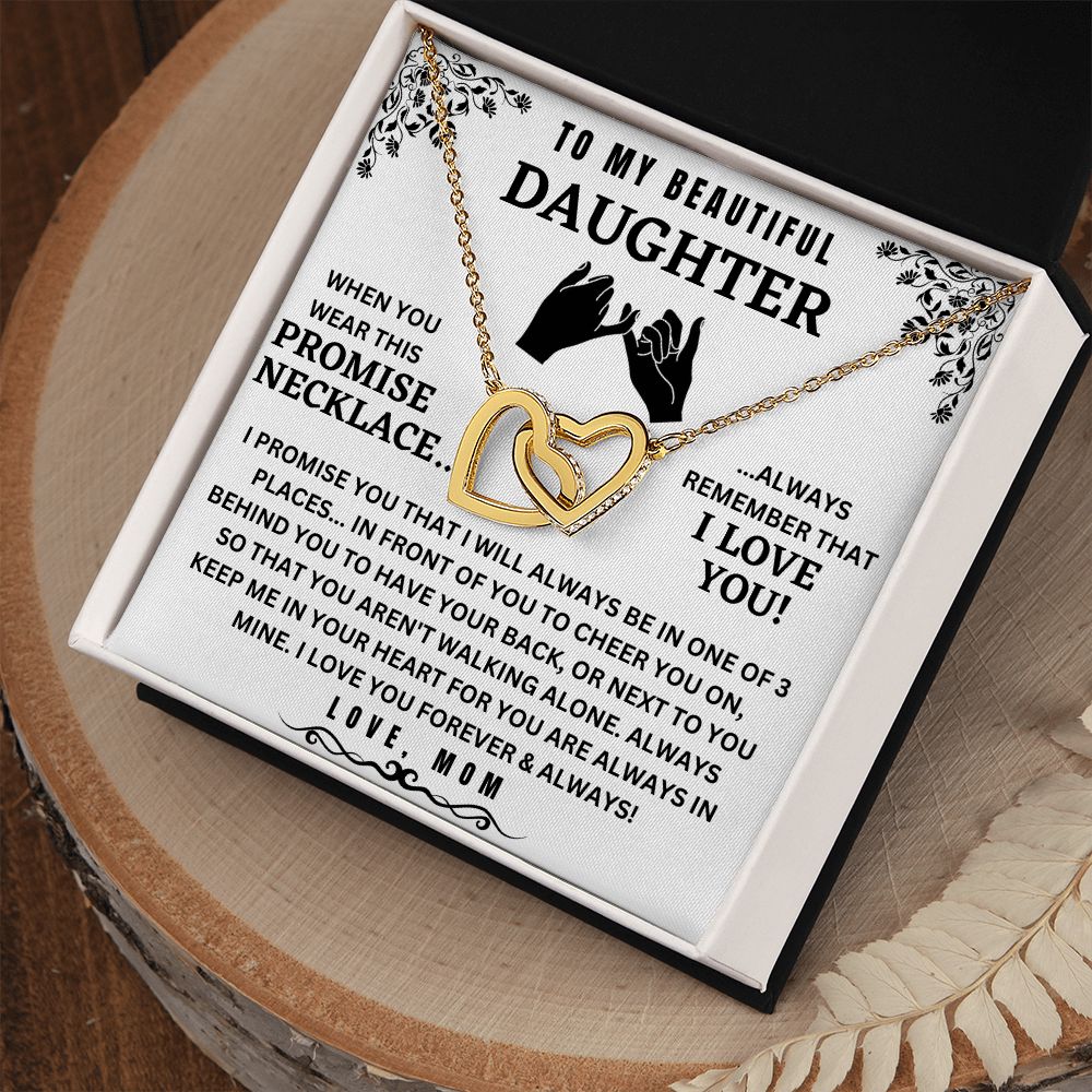 Interlocking Hearts Promise Necklace For Daughter