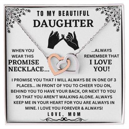 Interlocking Hearts Promise Necklace For Daughter