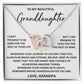 To My Beautiful Granddaughter - From Grandpa - Interlocking Hearts Necklace SS#0125