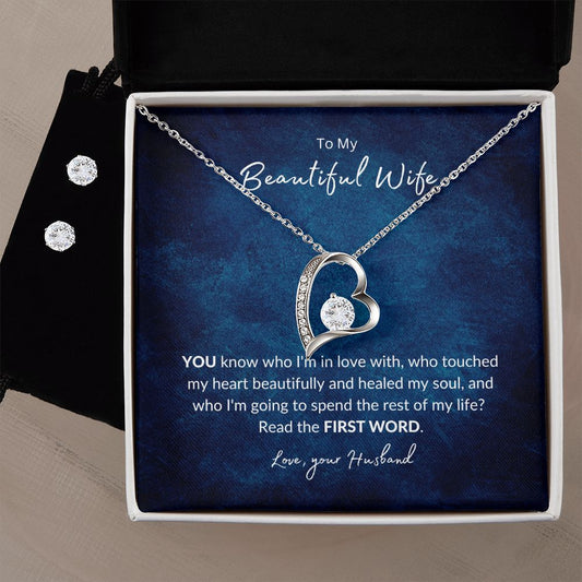 To my Beautiful Wife - Heart Necklace
