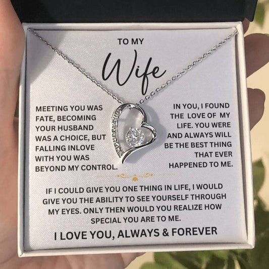 TO MY WIFE - FOREVER LOVE NECKLACE GIFT - SO#1526