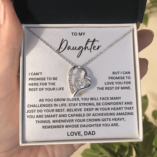 To my Daughter -  From Dad - Forever Love Necklace - SR#0225