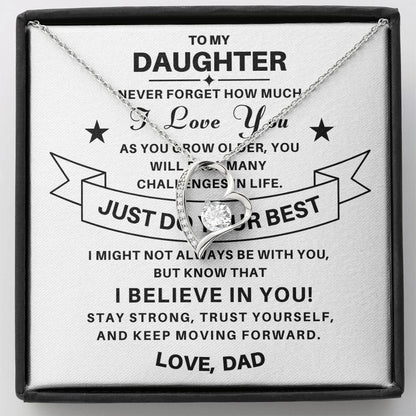 To My Daughter / From Dad Necklace Gift SS#0603