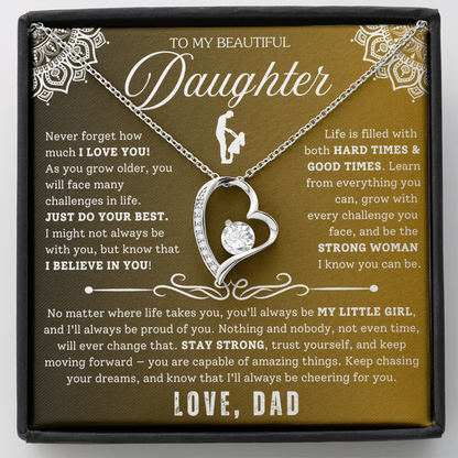 To My Daughter - From Dad - Luxury Necklace Gift Set SS#25