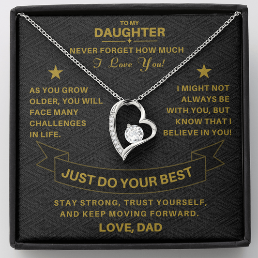 To My Daughter / From Dad Luxury Necklace Gift  SS#0325