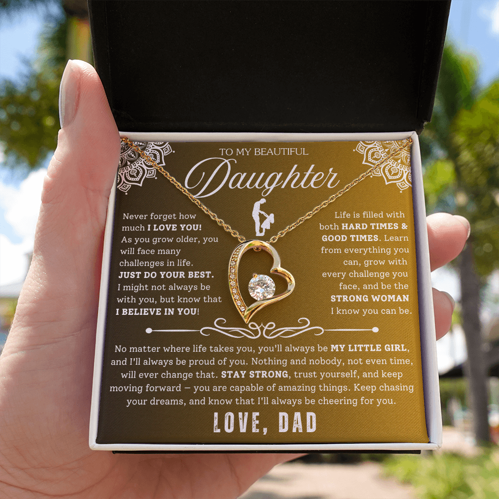 To My Daughter - From Dad - Luxury Necklace Gift Set SS#25