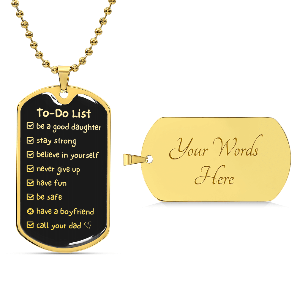 Gift For Daughter - To Do List Necklace